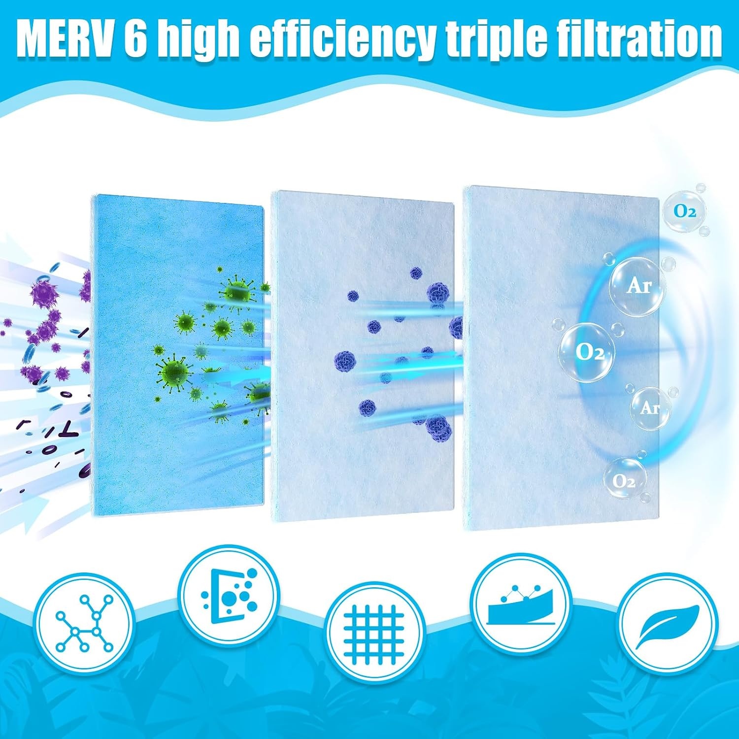 image:imageFrienda 20 x 91 Inch Merv 6 Reusable Air Vent Filter Cut to Size Electrostatic Floor Vent Filter Washable Replacement Compatible with Most Air Conditioning Furnace HVACMERV 6