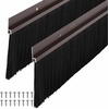 image:imageDoor Sweep Brush Aluminum 1 x 36 Inch Black 8 SetBrown
