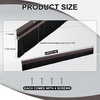 image:imageDoor Sweep Brush Aluminum 1 x 36 Inch Black 8 SetBrown
