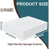 image:imageFrienda 1 Pack 1 x 18 x 18 Upholstery High Density Craft Foam WhiteWhite