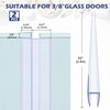 image:imageFrienda 1 Pcs Shower Door Side Seal 38 x 93 Clear PVC Glass Shower Door Frameless Seal Strip for Replacement Stopping Leaks and Creating Water BarrierSide Seal
