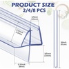 image:imageFrienda 1 Pcs Shower Door Side Seal 38 x 93 Clear PVC Glass Shower Door Frameless Seal Strip for Replacement Stopping Leaks and Creating Water BarrierBottom Seal