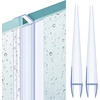 image:imageFrienda 1 Pcs Shower Door Side Seal 38 x 93 Clear PVC Glass Shower Door Frameless Seal Strip for Replacement Stopping Leaks and Creating Water BarrierSide Seal