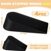 image:imageFrienda 16 Pack Large Door Stoppers Heavy Duty Rubber Stopper for Bottom of Door Wedge Stopper for Home Office BlackBlack