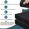 image:imageFrienda 2 Pack 2 x 16 x 16 Upholstery High Density Foam Square WhiteBlack