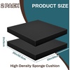image:imageFrienda 2 Pack 2 x 16 x 16 Upholstery High Density Foam Square WhiteBlack