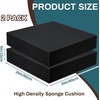 image:imageFrienda 2 Pack 2 x 16 x 16 Upholstery High Density Foam Square WhiteBlack