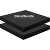 image:imageFrienda 2 Pack 2 x 16 x 16 Upholstery High Density Foam Square WhiteBlack