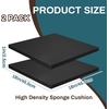 image:imageFrienda 2 Pack 2 x 16 x 16 Upholstery High Density Foam Square WhiteBlack