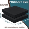 image:imageFrienda 2 Pack 2 x 16 x 16 Upholstery High Density Foam Square WhiteBlack