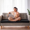 image:imageFrienda 2 Pack 2 x 16 x 16 Upholstery High Density Foam Square WhiteBlack