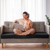 image:imageFrienda 2 Pack 2 x 16 x 16 Upholstery High Density Foam Square WhiteBlack
