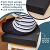 image:imageFrienda 2 Pack 2 x 16 x 16 Upholstery High Density Foam Square WhiteBlack