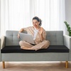 image:imageFrienda 2 Pack 2 x 16 x 16 Upholstery High Density Foam Square WhiteBlack