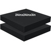 image:imageFrienda 2 Pack 2 x 16 x 16 Upholstery High Density Foam Square WhiteBlack