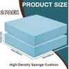 image:imageFrienda 2 Pack 2 x 16 x 16 Upholstery High Density Foam Square WhiteBlue