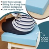 image:imageFrienda 2 Pack 2 x 16 x 16 Upholstery High Density Foam Square WhiteBlue