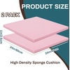 image:imageFrienda 2 Pack 2 x 16 x 16 Upholstery High Density Foam Square WhitePink