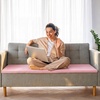 image:imageFrienda 2 Pack 2 x 16 x 16 Upholstery High Density Foam Square WhitePink