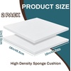 image:imageFrienda 2 Pack 2 x 16 x 16 Upholstery High Density Foam Square WhiteWhite