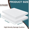 image:imageFrienda 2 Pack 2 x 16 x 16 Upholstery High Density Foam Square WhiteWhite