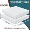 image:imageFrienda 2 Pack 2 x 16 x 16 Upholstery High Density Foam Square WhiteWhite