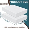 image:imageFrienda 2 Pack 2 x 16 x 16 Upholstery High Density Foam Square WhiteWhite