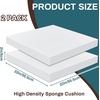 image:imageFrienda 2 Pack 2 x 16 x 16 Upholstery High Density Foam Square WhiteWhite