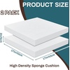 image:imageFrienda 2 Pack 2 x 16 x 16 Upholstery High Density Foam Square WhiteWhite