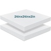 image:imageFrienda 2 Pack 2 x 16 x 16 Upholstery High Density Foam Square WhiteWhite