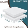image:imageFrienda 2 Pack 2 x 16 x 16 Upholstery High Density Foam Square WhiteWhite