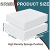 image:imageFrienda 2 Pack 2 x 16 x 16 Upholstery High Density Foam Square WhiteWhite