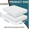 image:imageFrienda 2 Pack 2 x 16 x 16 Upholstery High Density Foam Square WhiteWhite