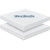 image:imageFrienda 2 Pack 2 x 16 x 16 Upholstery High Density Foam Square WhiteWhite