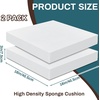 image:imageFrienda 2 Pack 2 x 16 x 16 Upholstery High Density Foam Square WhiteWhite