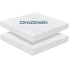 image:imageFrienda 2 Pack 2 x 16 x 16 Upholstery High Density Foam Square WhiteWhite