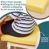 image:imageFrienda 2 Pack 2 x 16 x 16 Upholstery High Density Foam Square WhiteYellow