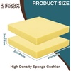 image:imageFrienda 2 Pack 2 x 16 x 16 Upholstery High Density Foam Square WhiteYellow