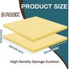 image:imageFrienda 2 Pack 2 x 16 x 16 Upholstery High Density Foam Square WhiteYellow