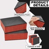 image:imageFrienda 2 Pcs Black Polyurethane Foam Block Inserts for CasesRed and Black