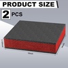 image:imageFrienda 2 Pcs Black Polyurethane Foam Block Inserts for CasesRed and Black