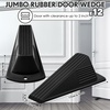 image:imageFrienda 2 Pcs Heavy Duty Rubber Door Stops Wedge StackableWhiteBlack