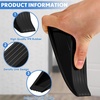 image:imageFrienda 2 Pcs Heavy Duty Rubber Door Stops Wedge StackableWhiteBlack
