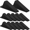 image:imageFrienda 2 Pcs Heavy Duty Rubber Door Stops Wedge StackableWhiteBlack