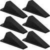 image:imageFrienda 2 Pcs Heavy Duty Rubber Door Stops Wedge StackableWhiteBlack