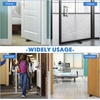 image:imageFrienda 2 Pcs Heavy Duty Rubber Door Stops Wedge StackableWhiteBlack
