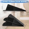 image:imageFrienda 2 Pcs Heavy Duty Rubber Door Stops Wedge StackableWhiteBlack