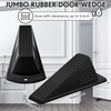 image:imageFrienda 2 Pcs Heavy Duty Rubber Door Stops Wedge StackableWhiteBlack