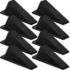image:imageFrienda 2 Pcs Heavy Duty Rubber Door Stops Wedge StackableWhiteBlack