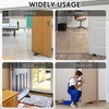 image:imageFrienda 2 Pcs Heavy Duty Rubber Door Stops Wedge StackableWhiteBlack